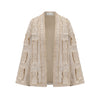 INTO THE EAST 25 Autumn/Winter Tussah Silk Patchwork Cardigan Jacket ITE-E1DGSS012SD22JK-SHA Sand